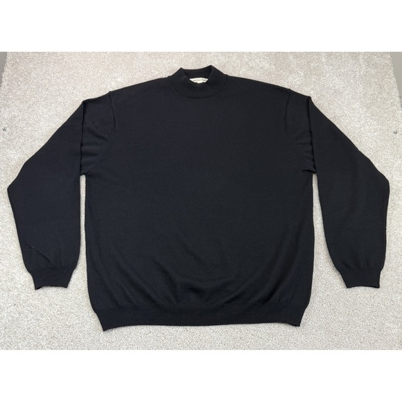 Pronto Uomo Other - Pronto Uomo Mock Neck Sweater Men's XLT Black 100% Merino Extra Fine Wool